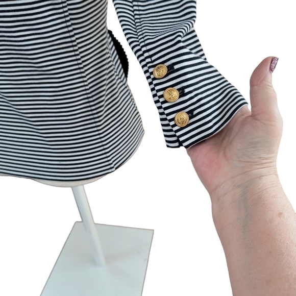 CAbi #823 Navy & White Striped Nautical Blazer Size XS - Picture 4 of 10